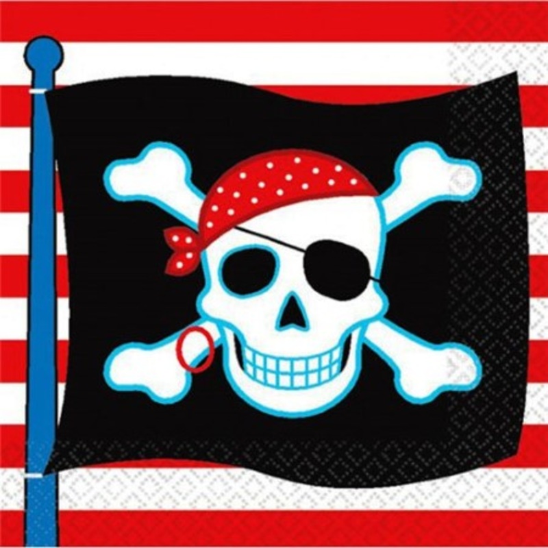 Skull and Crossbones Pirate Napkins