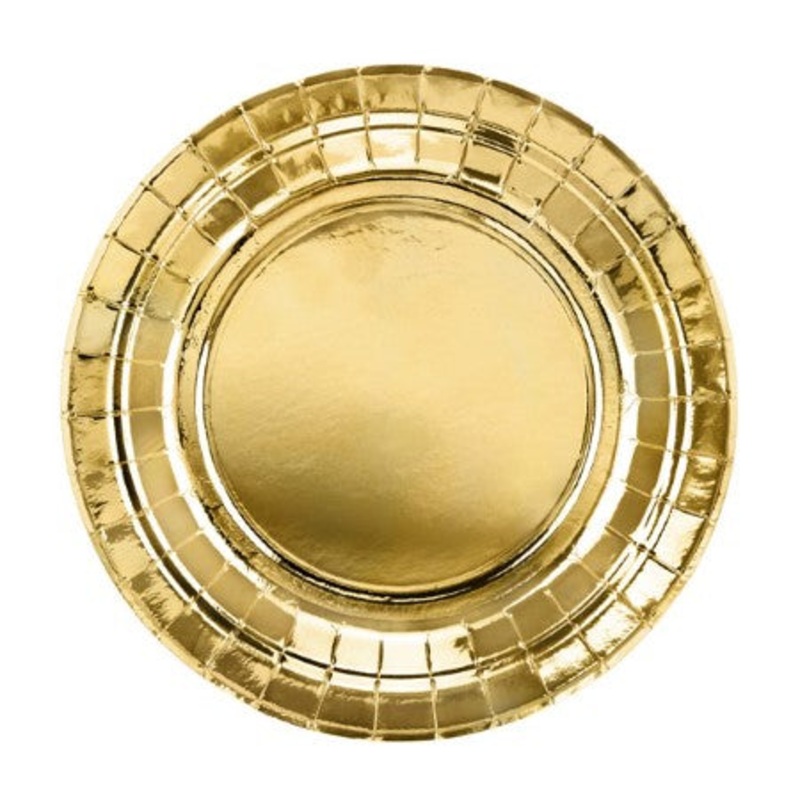 Small Gold Party Plates (6 Pack)