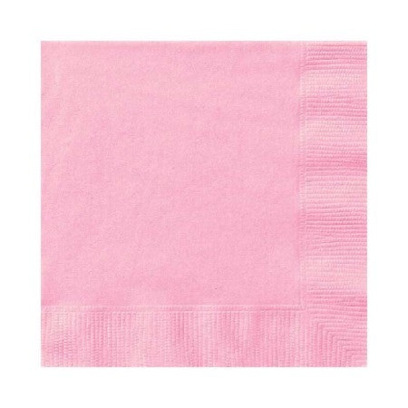 Small Pink Beverage Napkins (20 Pack)