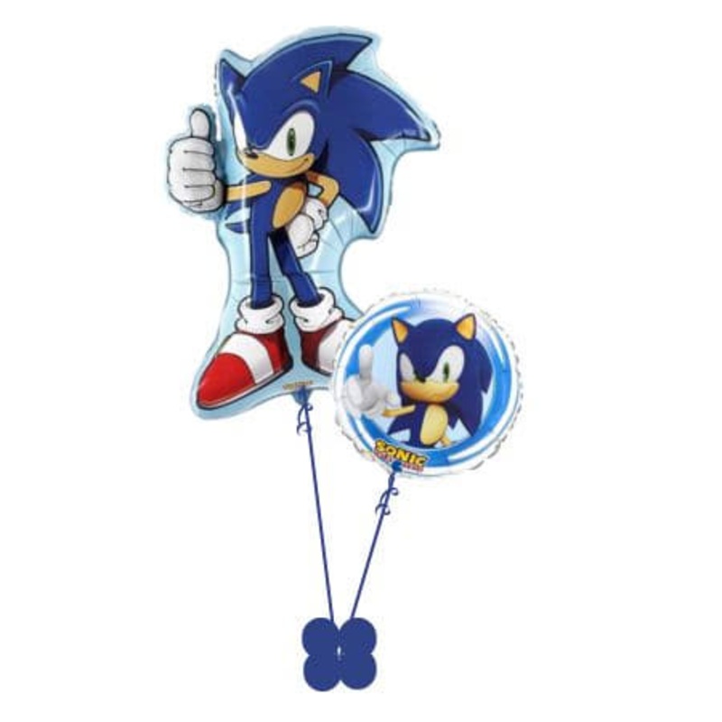 Sonic The Hedgehog Helium Balloons (Inflated for Collection)