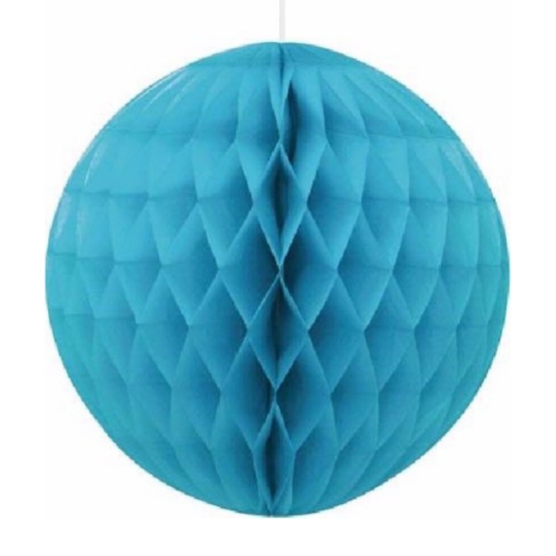 Turquoise Blue Honeycomb Ball 20 cm