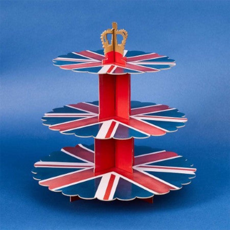 Union Jack Three Tier Cake Stand