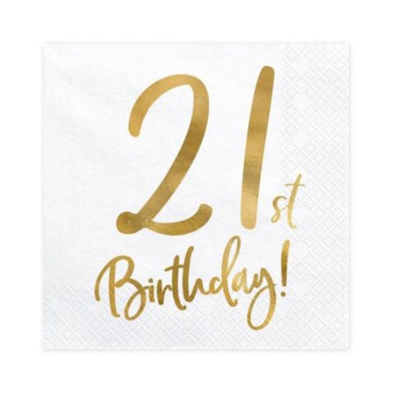 21st Birthday Napkins (20 Pack)
