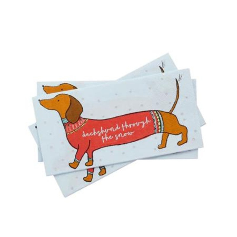 Dachshund Christmas Napkins (20 Pack)