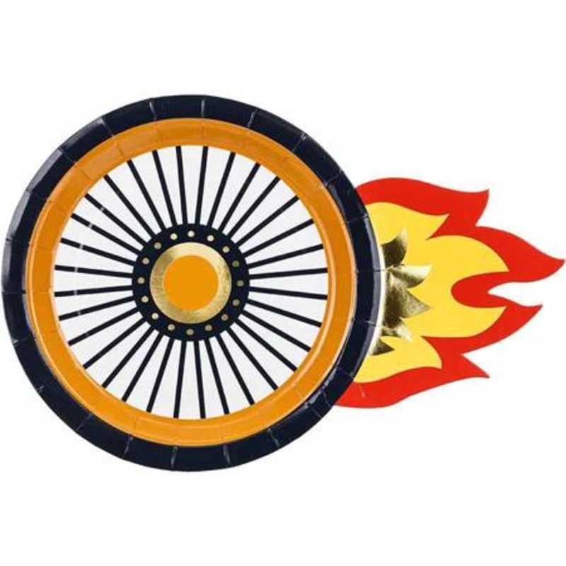Hot Racing Wheel Party Plates (6 Pack)
