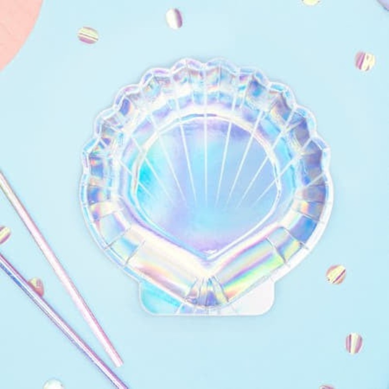 Iridescent Shell Plates (6 Pack)