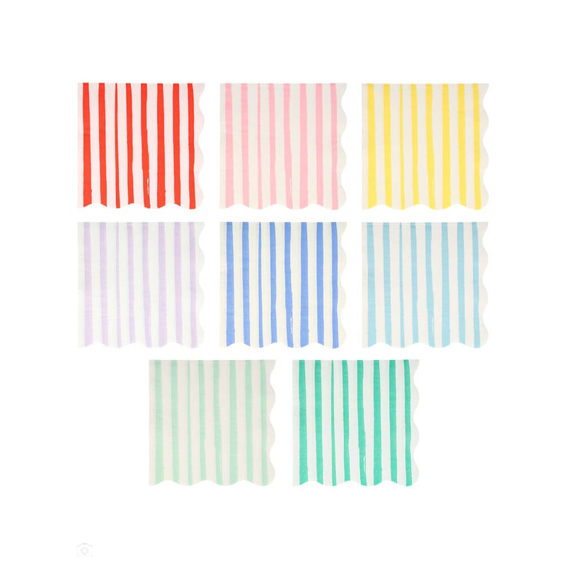 Mixed Stripe Large Napkins (Set of 16)