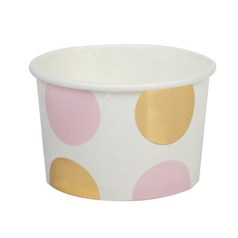Pink and Gold Polka Dot Tubs