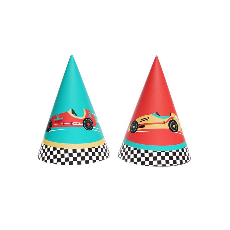 Race Car Party Hats (Set of 12)