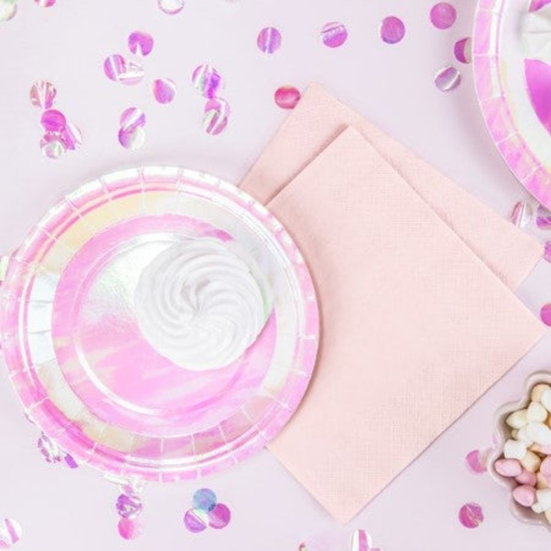 Small Iridescent Party Plates (6 Pack)