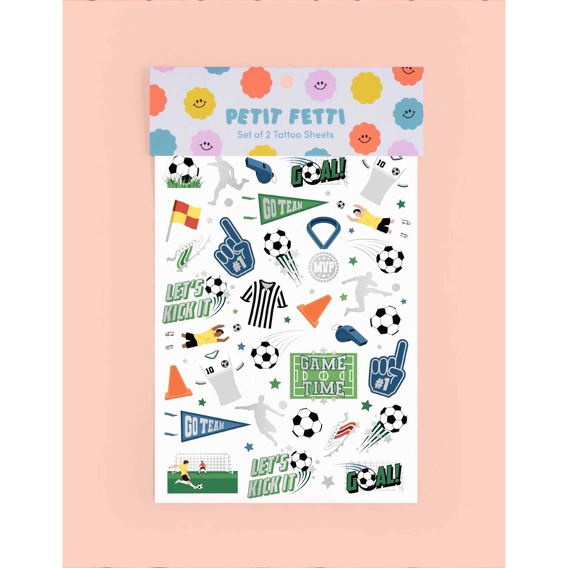 Soccer Kids Temporary Tattoos (Set of 54)