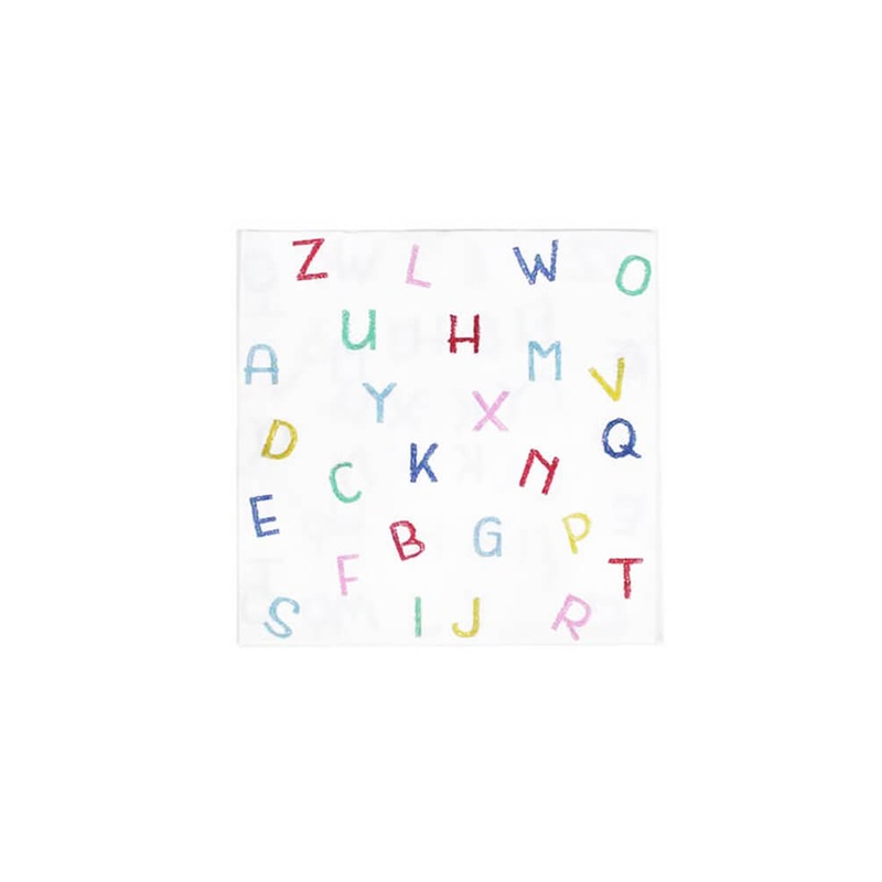 Back To School Alphabet Napkins (Set of 24)