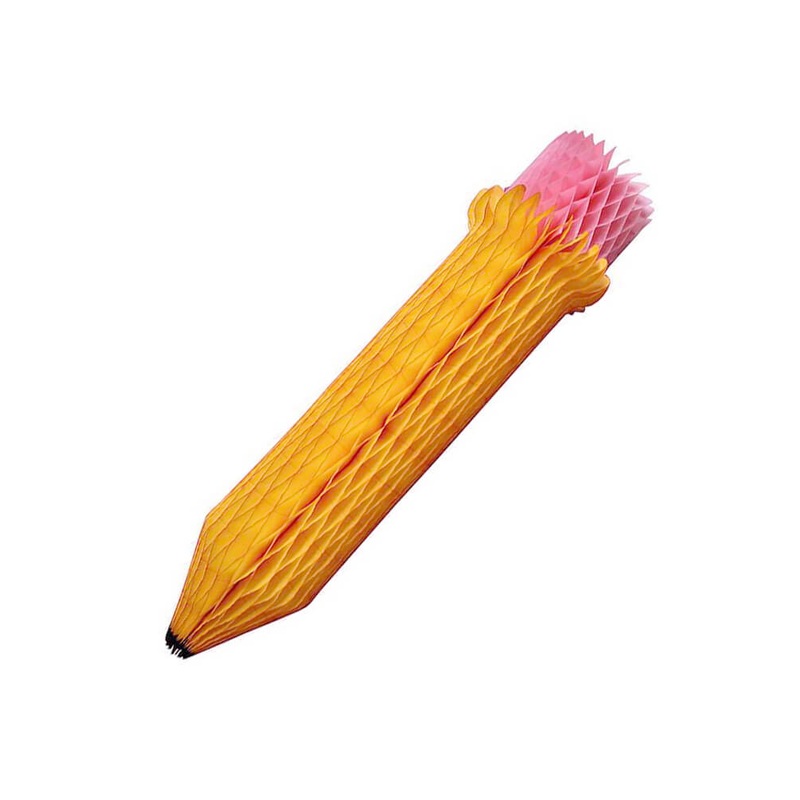 Back To School Pencil Honeycomb Decoration