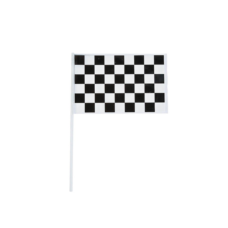 Black & White Checkered Flags (Set of 12)