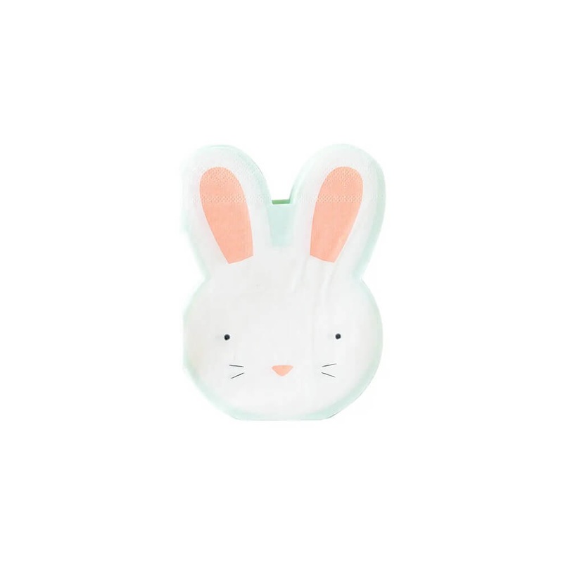 Bunny Head Shaped Guest Towel Napkins (Set of 24)