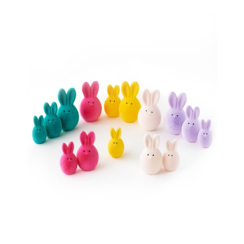 Flocked Bunny Egg