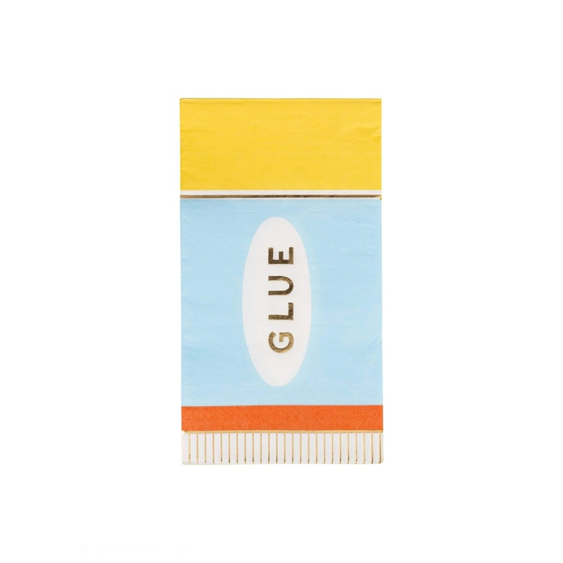 Glue Stick Paper Guest Napkins (Set of 18)