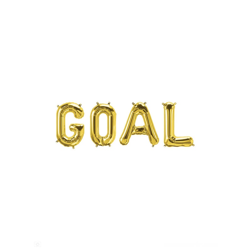 Goal Gold Foil Balloon Kit