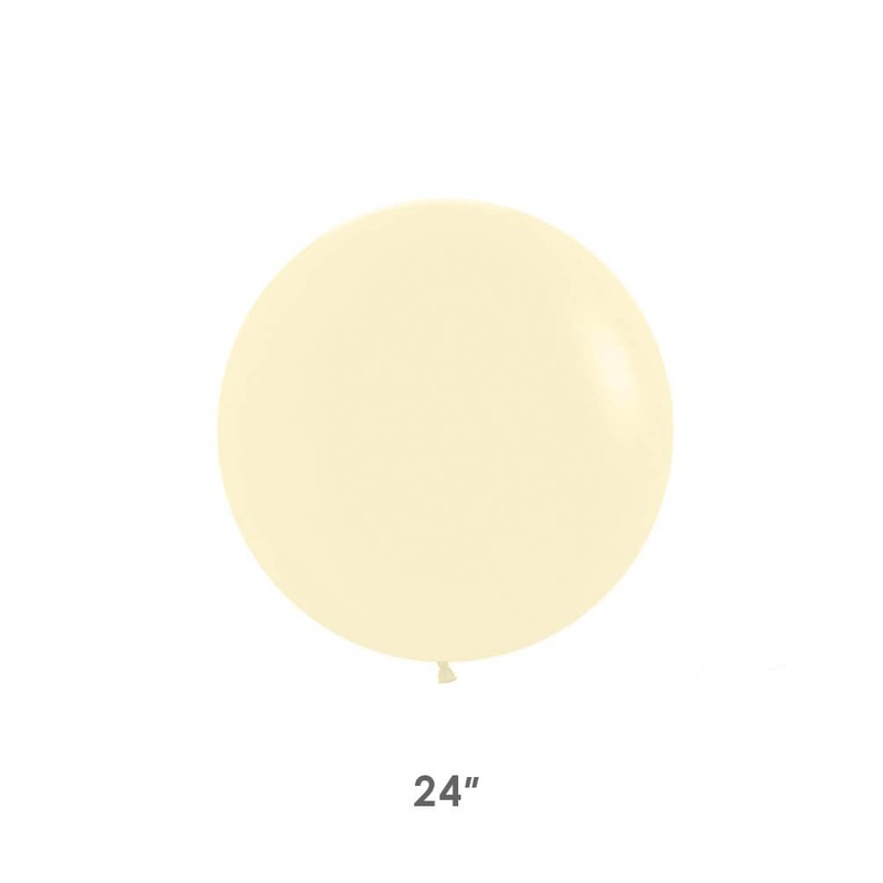 Jumbo Round 24" Pastel Matte Yellow Latex Balloon