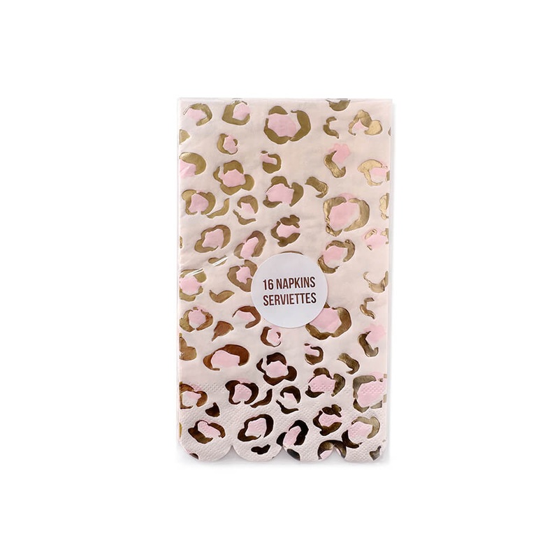 Pink Cheetah Print Guest Towels (Set of 16)