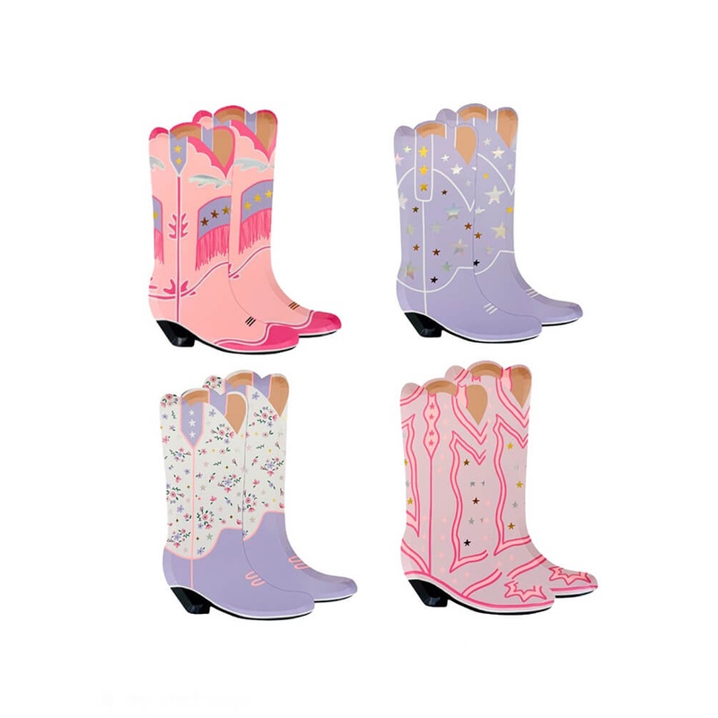 Pony Tales Large Boot Shaped Plates (Set of 8)