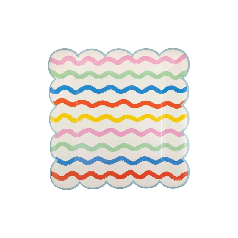 Ric Rac Striped Plates (Set of 8)