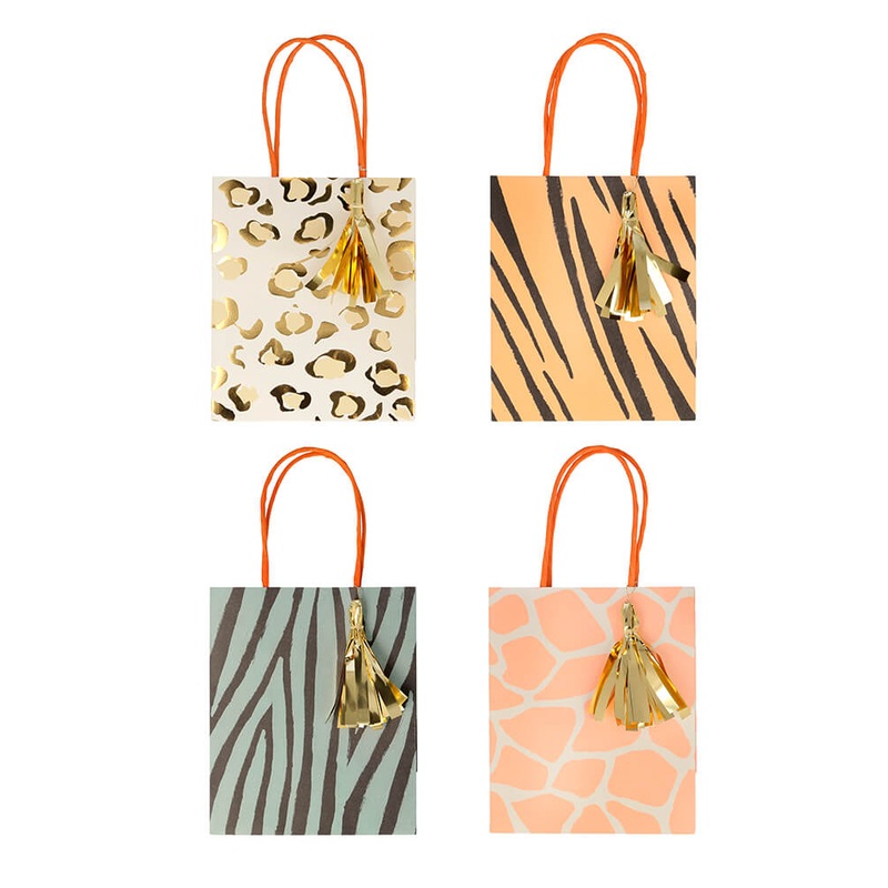 Safari Animal Print Party Bags (Set of 8)