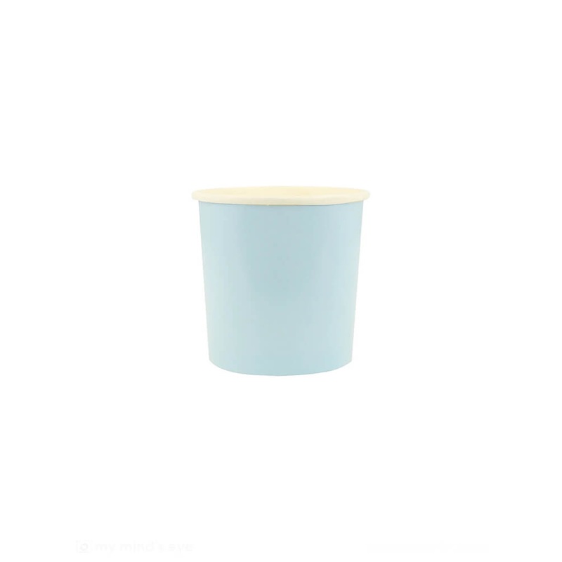 Summer Sky Blue Tumbler Cups (Set of 8)
