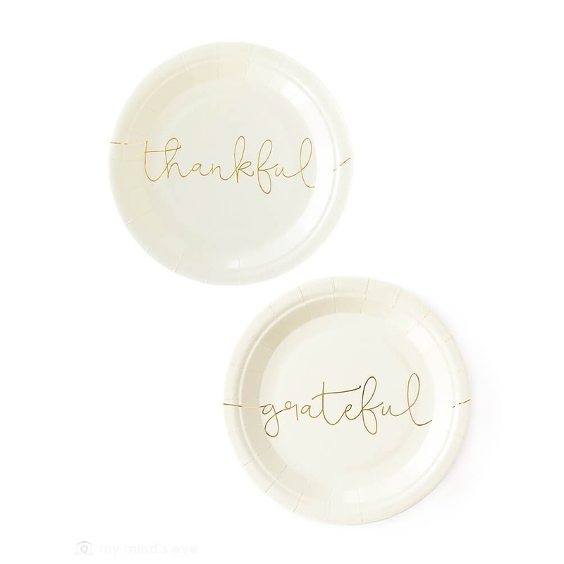 Thankful Grateful Plates (Set of 8)