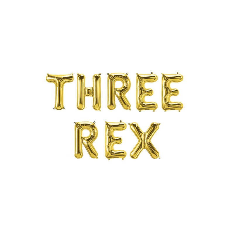 Three Rex Mylar Balloon Set