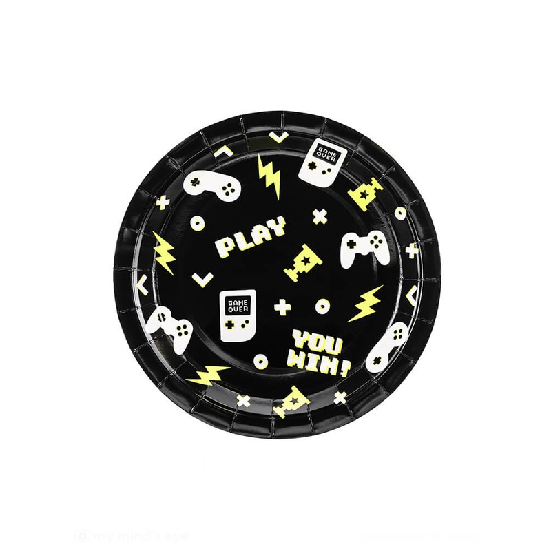 Video Game Large Paper Plates (Set of 6)