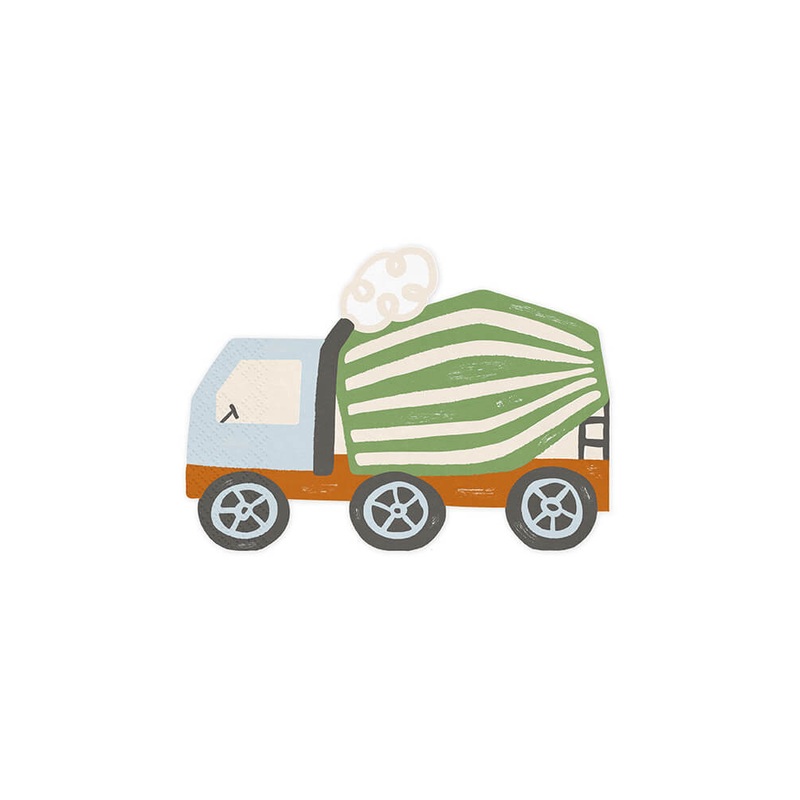 Concrete Mixer Truck Napkins (Set of 20)