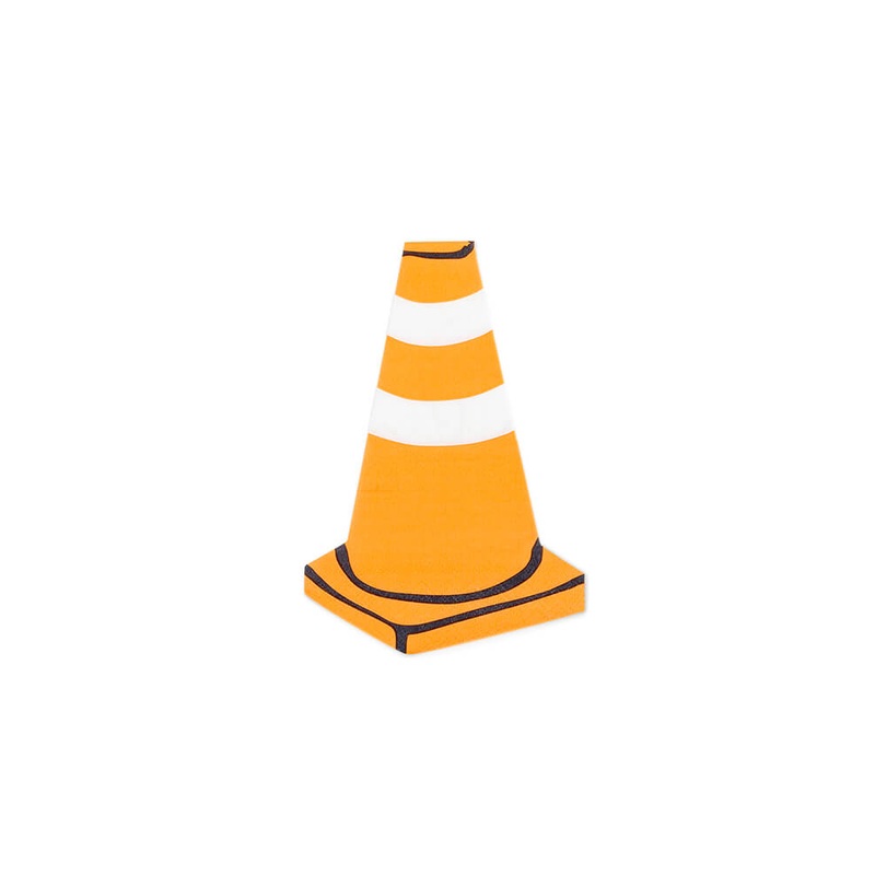 Construction Cone Small Napkins (Set of 16)