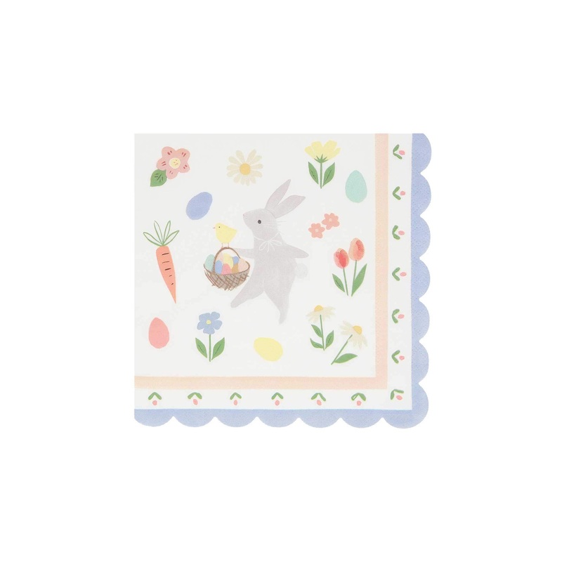 Easter Bunny Large Napkins (Set of 16)