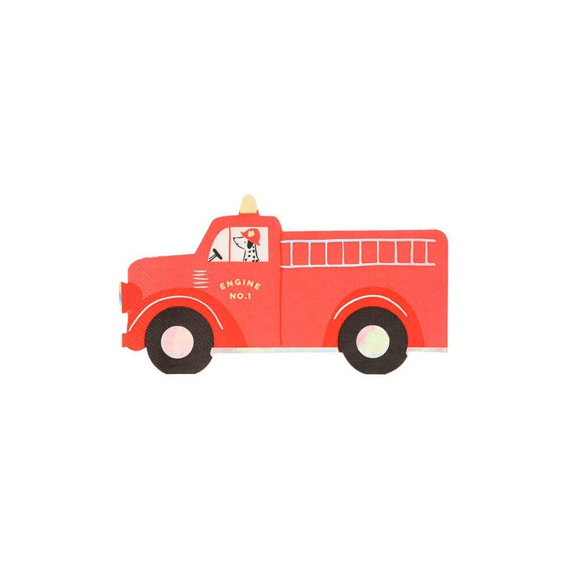 Fire Truck Napkins (Set of 16)