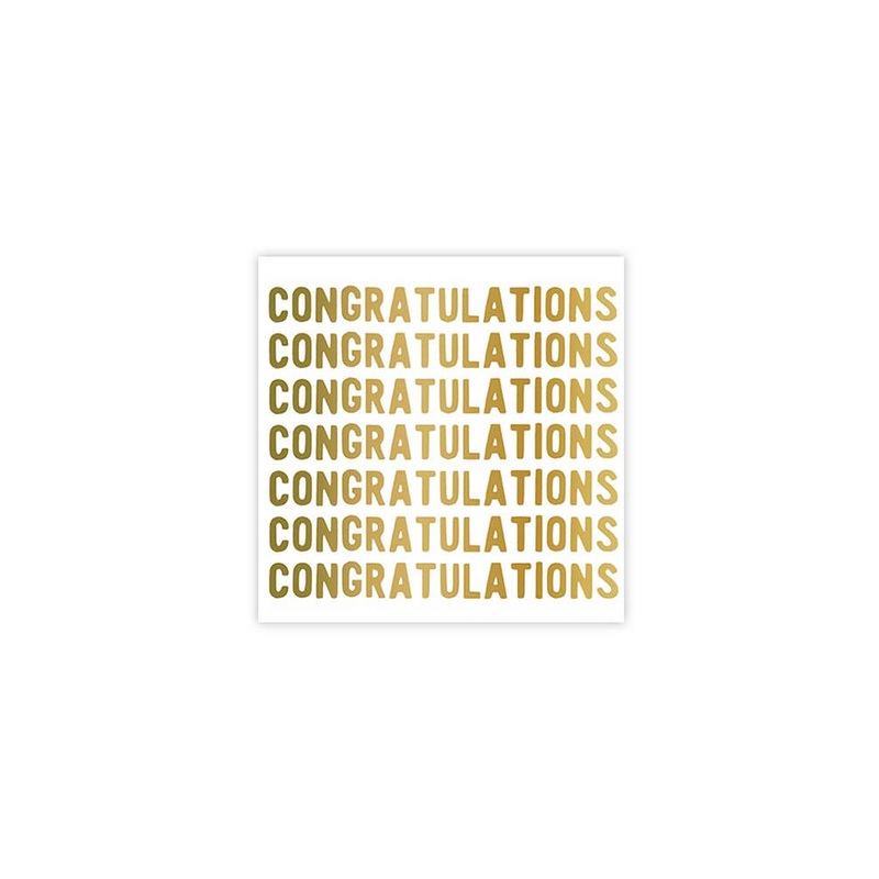 Gold Congratulations Small Napkins (Set of 20)