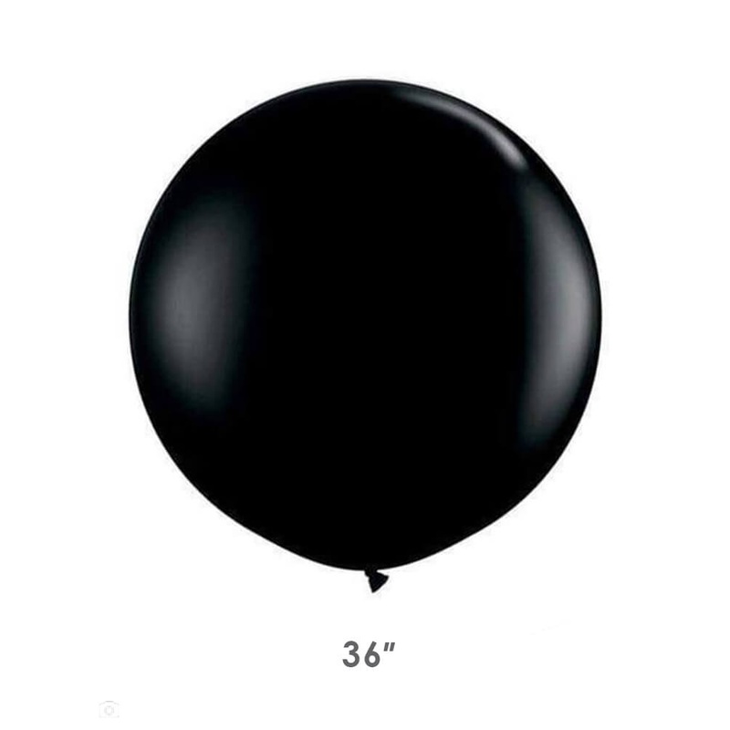 Jumbo Round 36" Black Latex Balloon