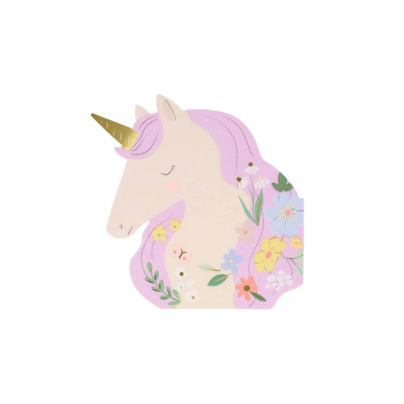 Meadow Unicorns Shaped Napkins (Set of 16)