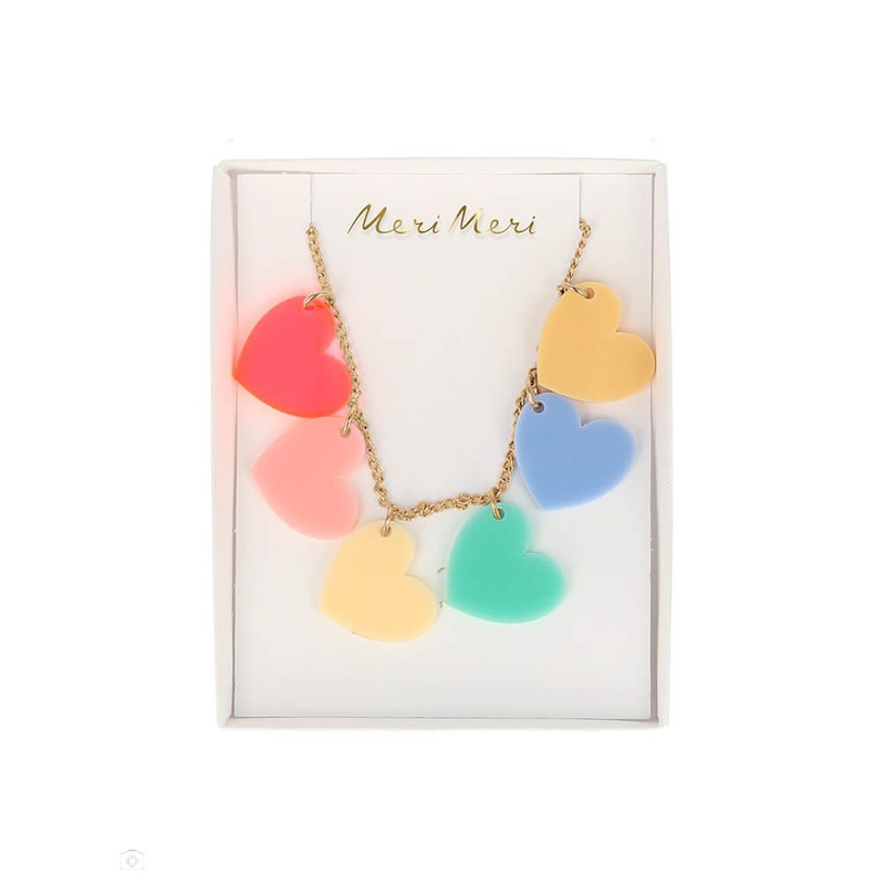 Rainbow Hearts Necklace