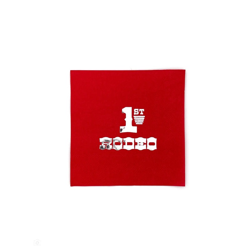 Red 1st Rodeo Small Napkins (Set of 20)