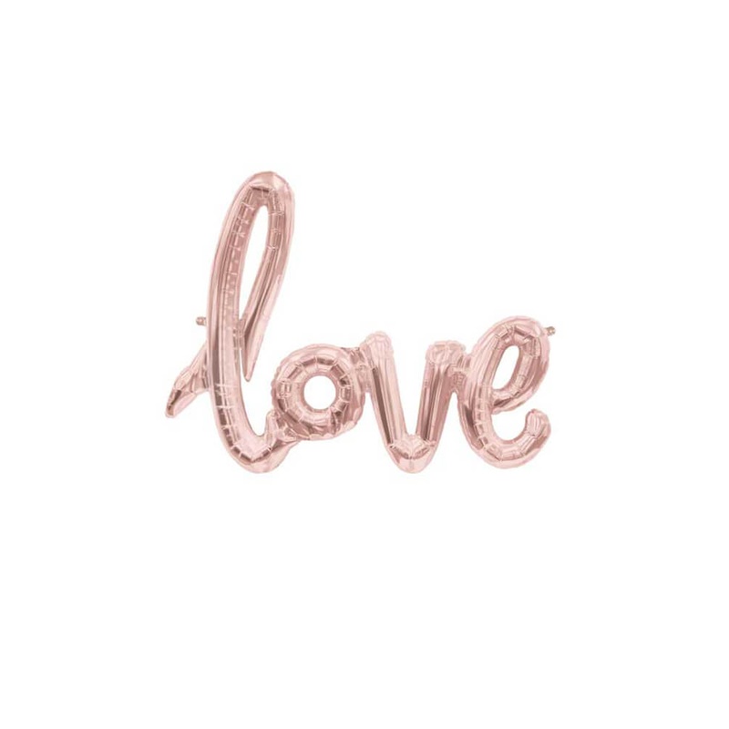 Rose Gold Love Script Foil Balloon