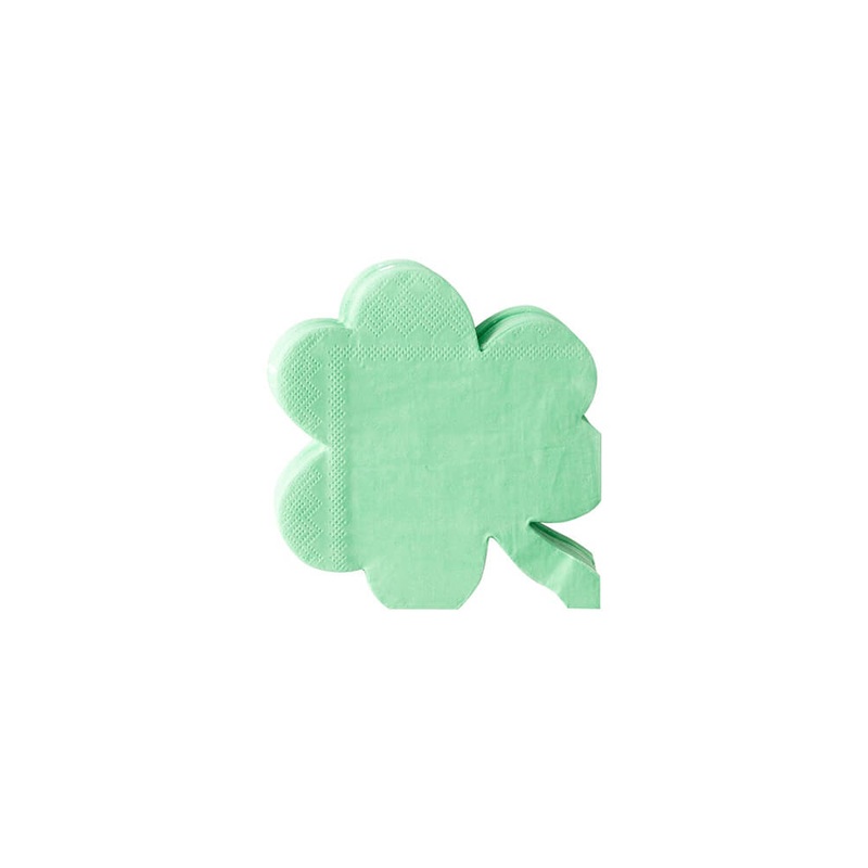 Shamrock Shaped Small Napkins (Set of 24)