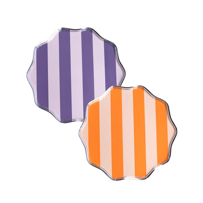 Spooky Stripes Dinner Paper Plates (Set of 8)