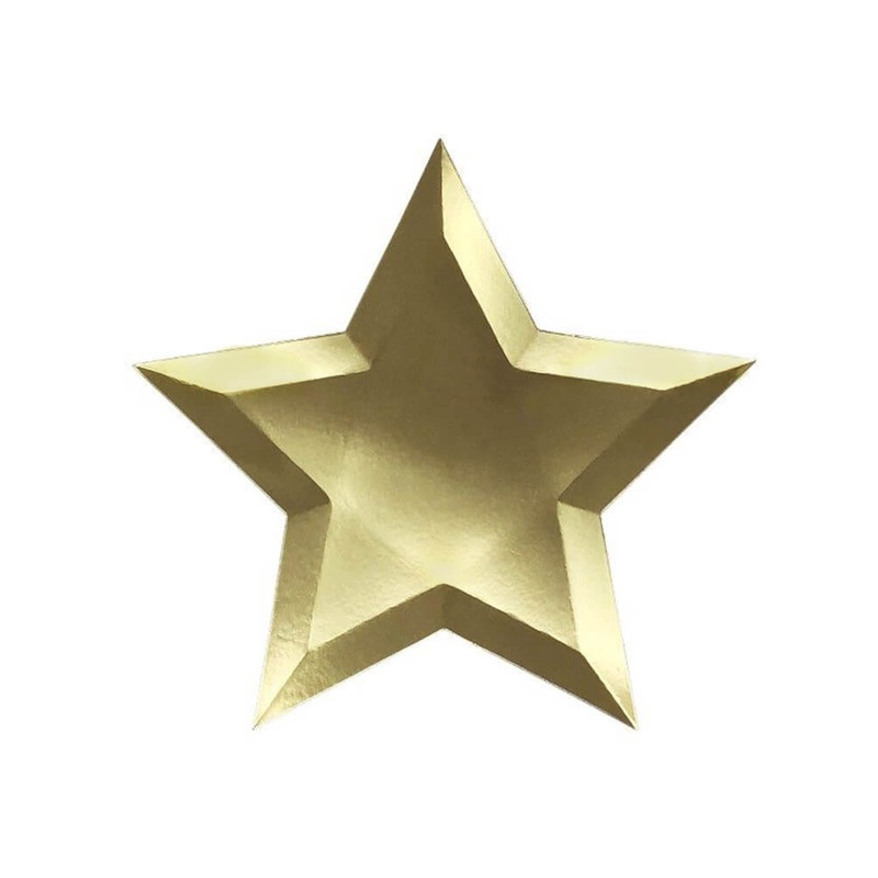 Star Gold Foil Plates (Set of 8)