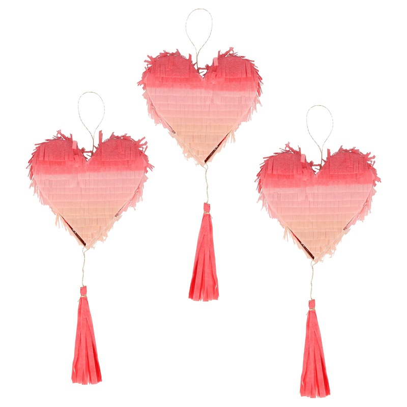 Ombr Heart Piata Favors (x 3)