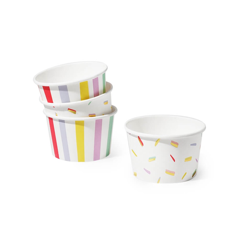 Stripe and Sprinkle Bowls (Set of 10)