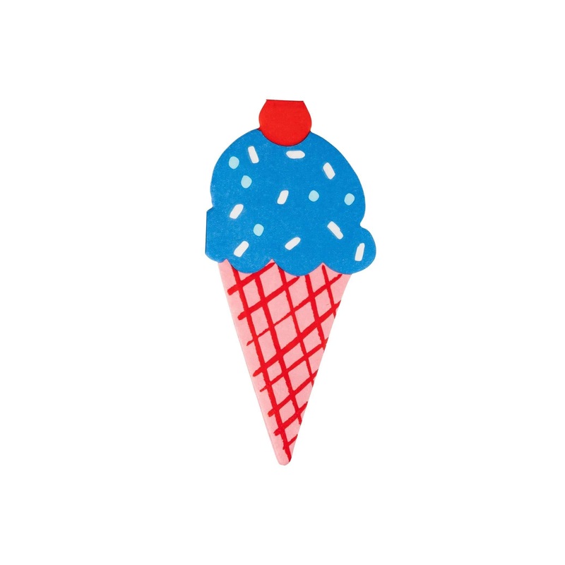 Summertime Ice Cream Shaped Dinner Napkins (Set of 24)