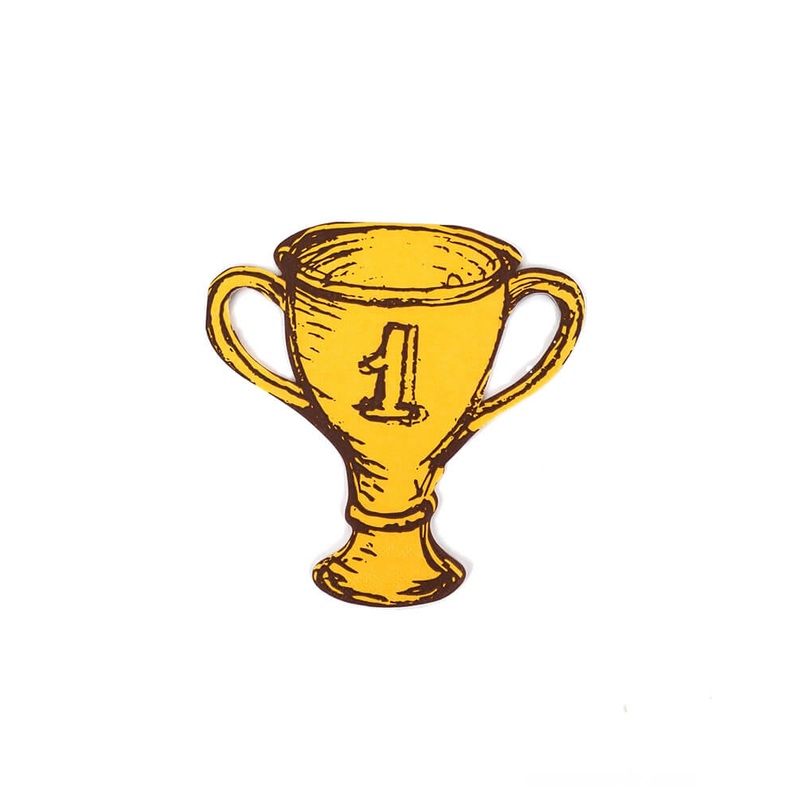 Trophy Shaped Napkins (Set of 16)