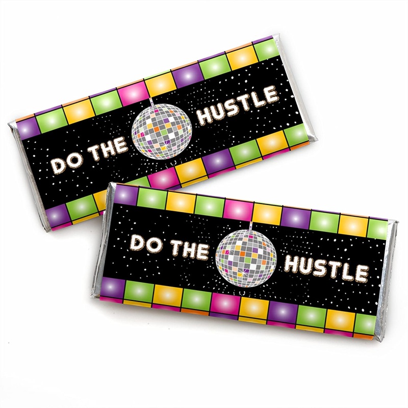 70's Disco - Candy Bar Wrapper 1970's Disco Fever Party Favors - Set of 24