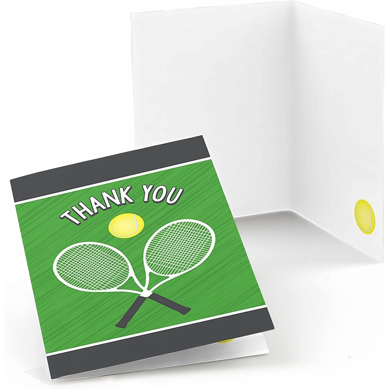 You Got Served - Tennis - Baby Shower or Tennis Ball Birthday Party Thank You Cards (8 count)